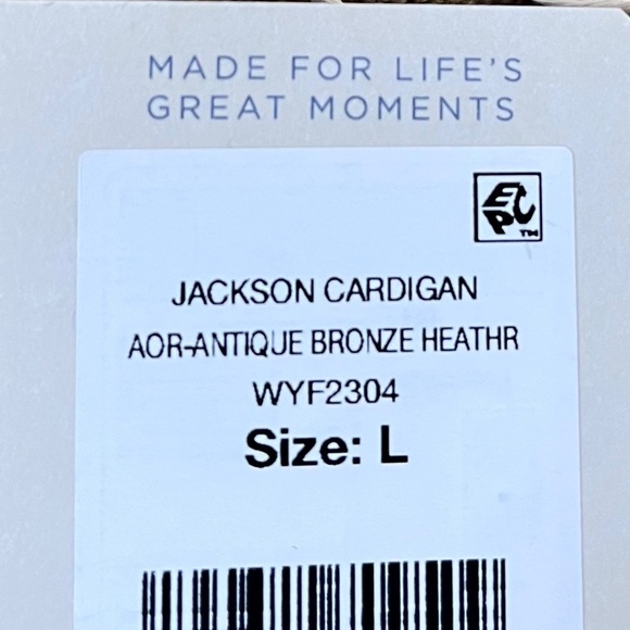 Faherty - Jackson Cardigan - Antique Bronze, L NWT - Picture 3 of 7